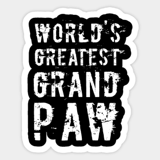 Grandpaw Worlds Greatest Grand Paw Funny Dogs Tee Sticker